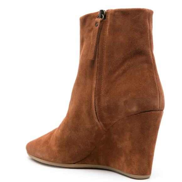 Forte Forte Suede Wedge Ankle Boots – Caramel Brown, 85mm Heel, NIB - Picture 1 of 1